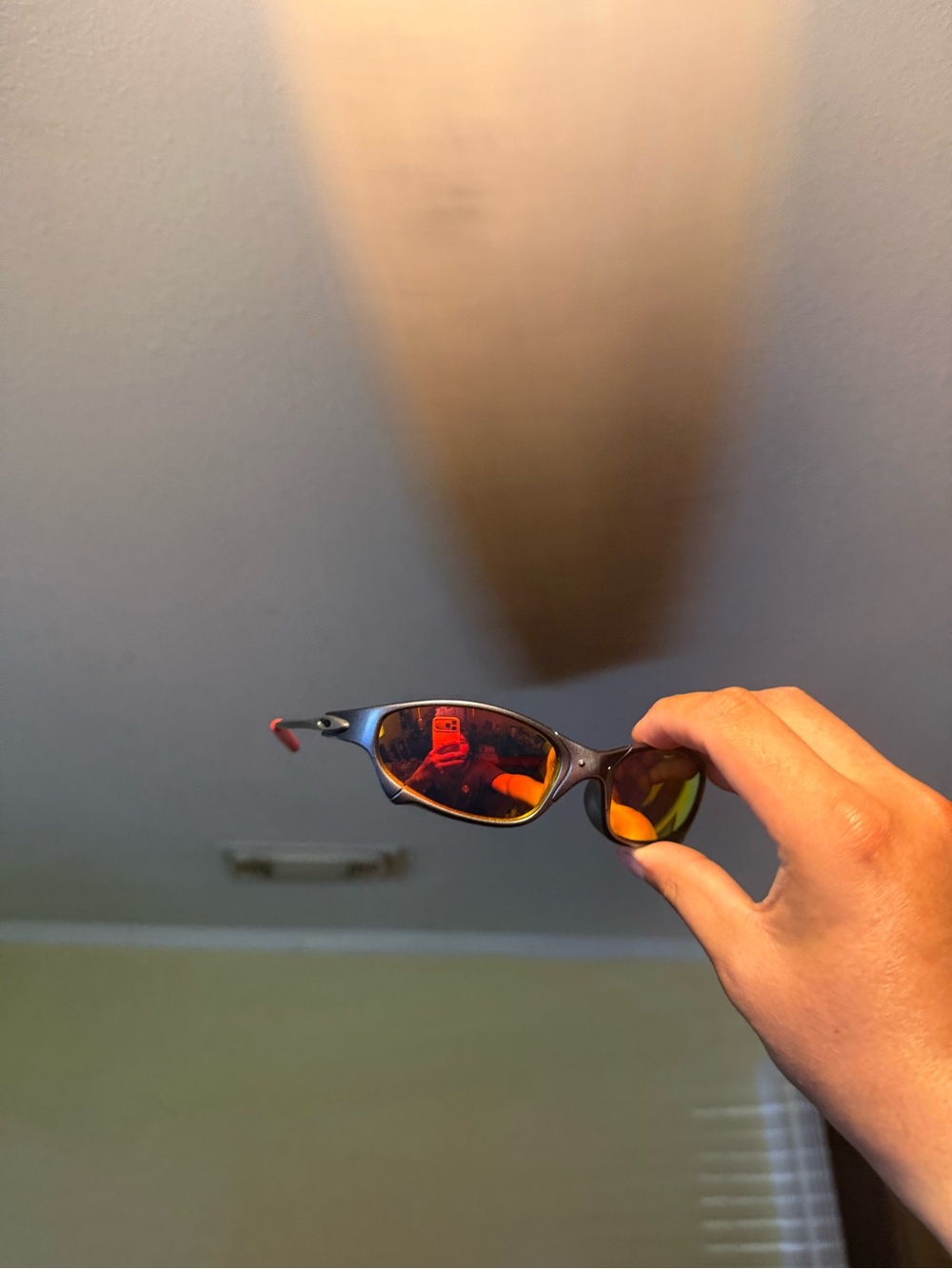 Men's Polarized Sport Sunglasses - Red Mirror Lenses Oakley